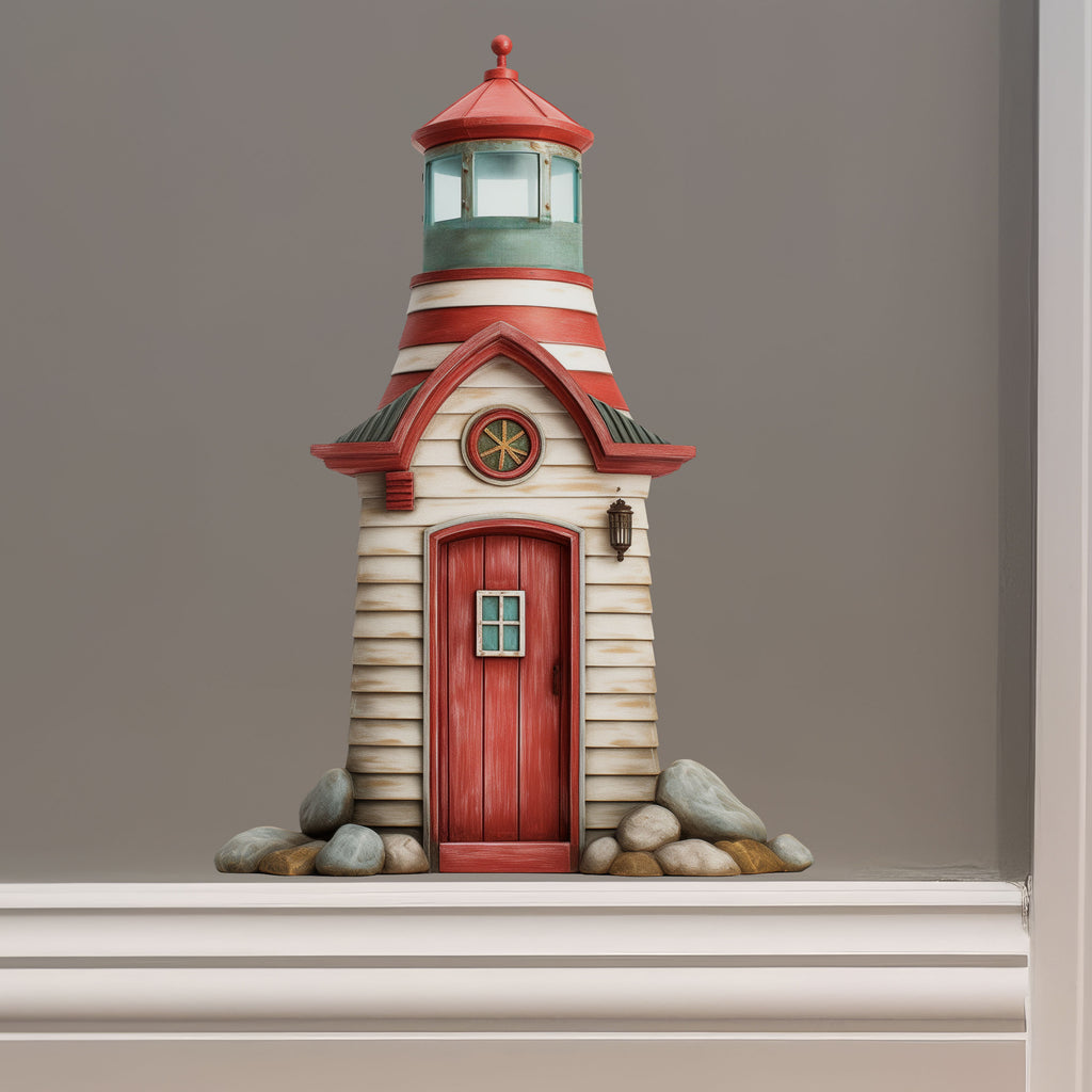 Lighthouse Door decal on wall