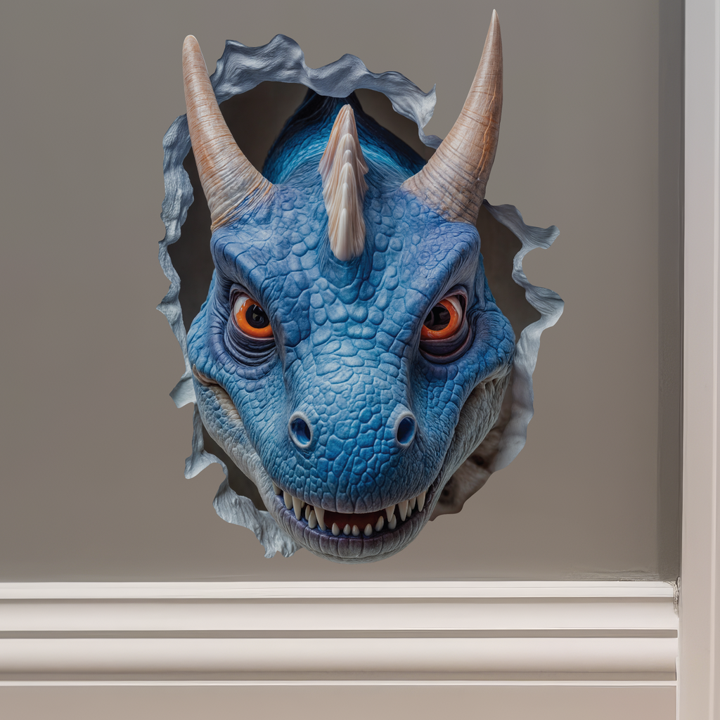 Blue Dragon Decal on wall