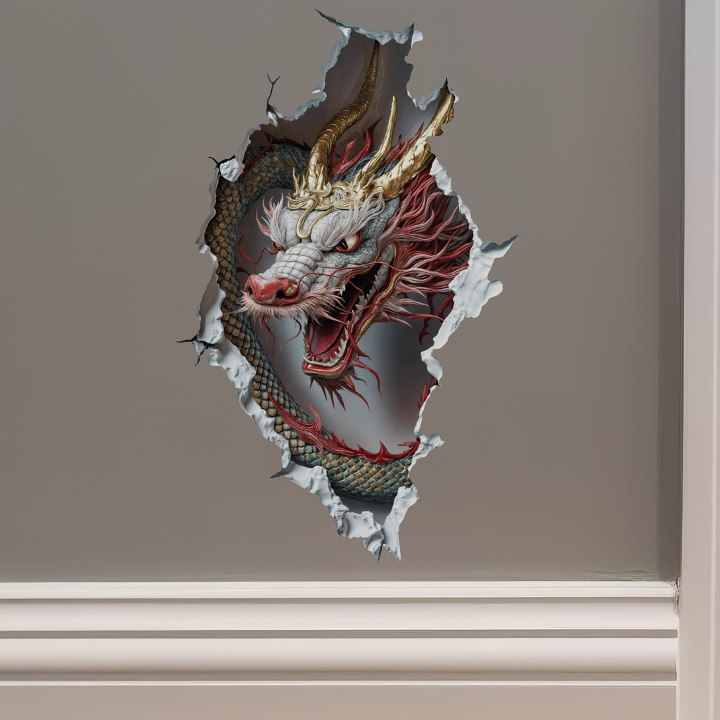 Eastern Dragon Decal on wall