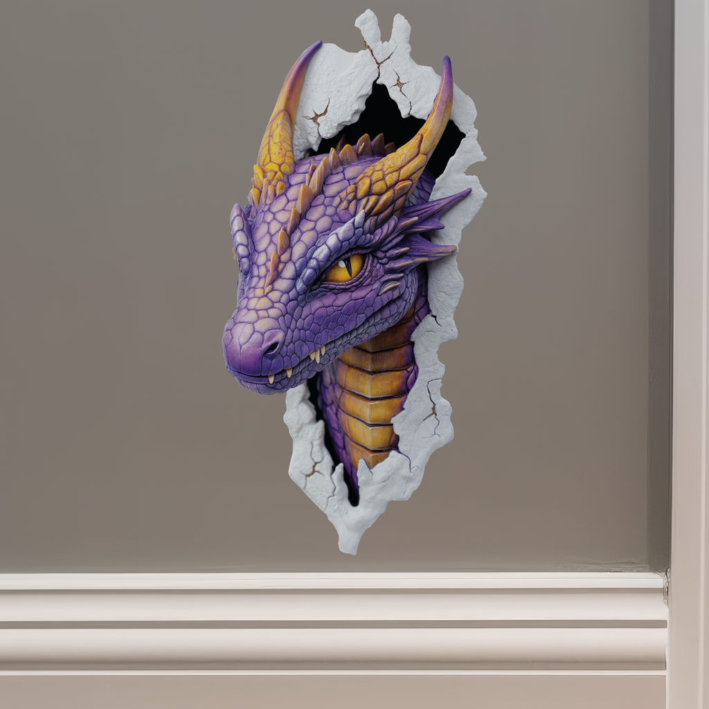 Purple Dragon Decal on wall