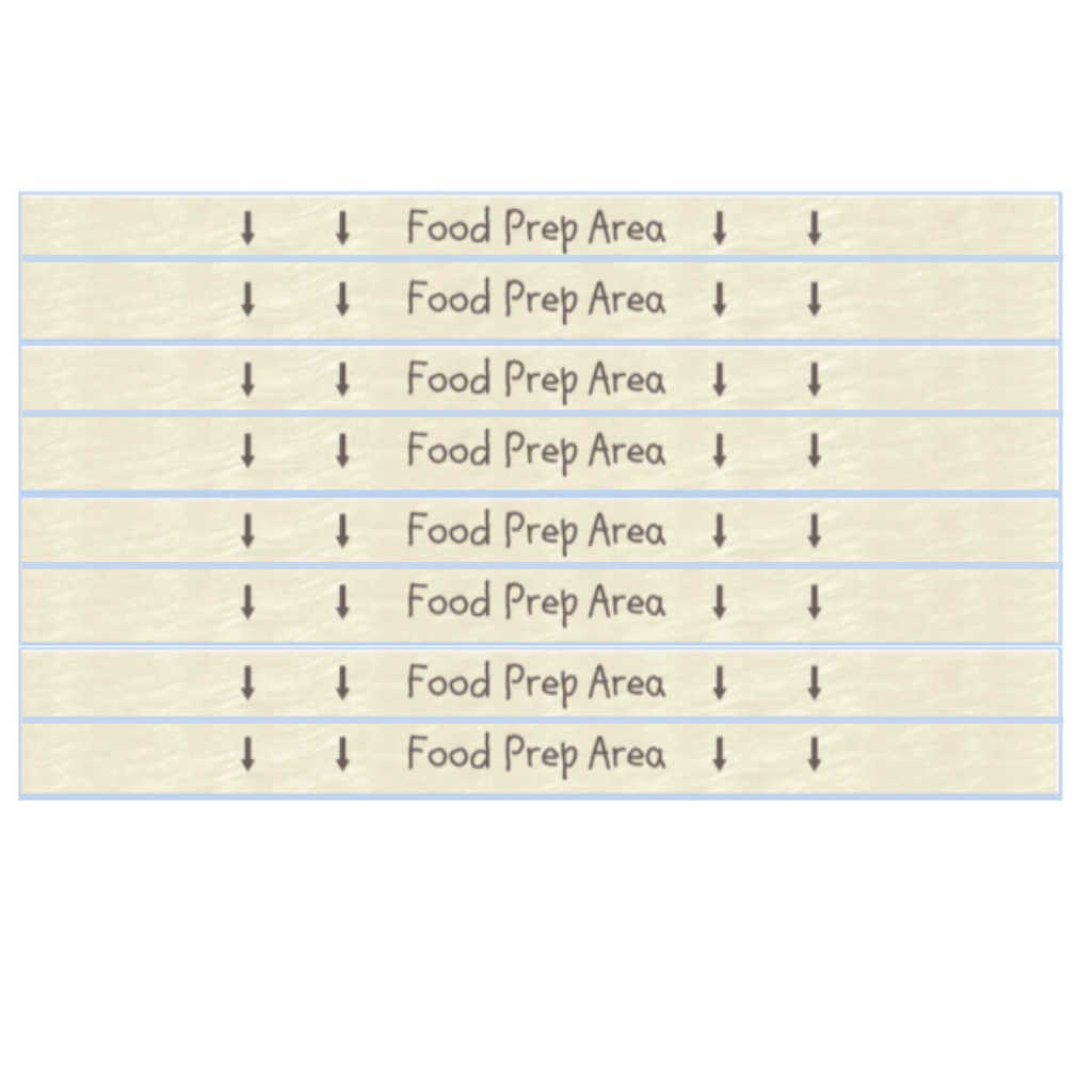 Food Prep Area Signs - Set of 8 (CORPORATE ONLY)