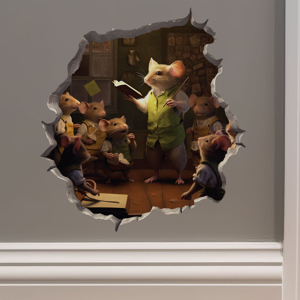 Male Teacher Mouse decal on wall