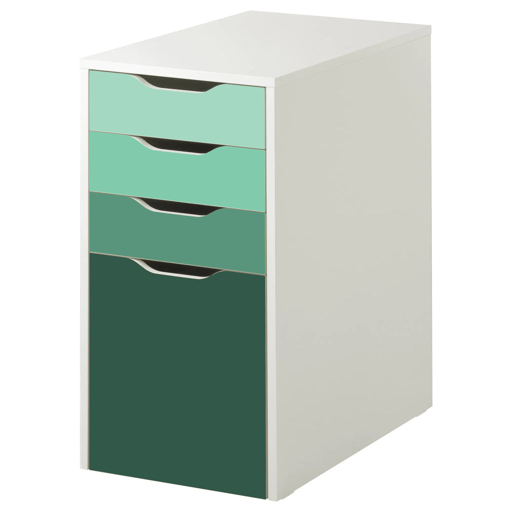 Green Ombre Pattern Decal Set for IKEA Alex Drawer Unit