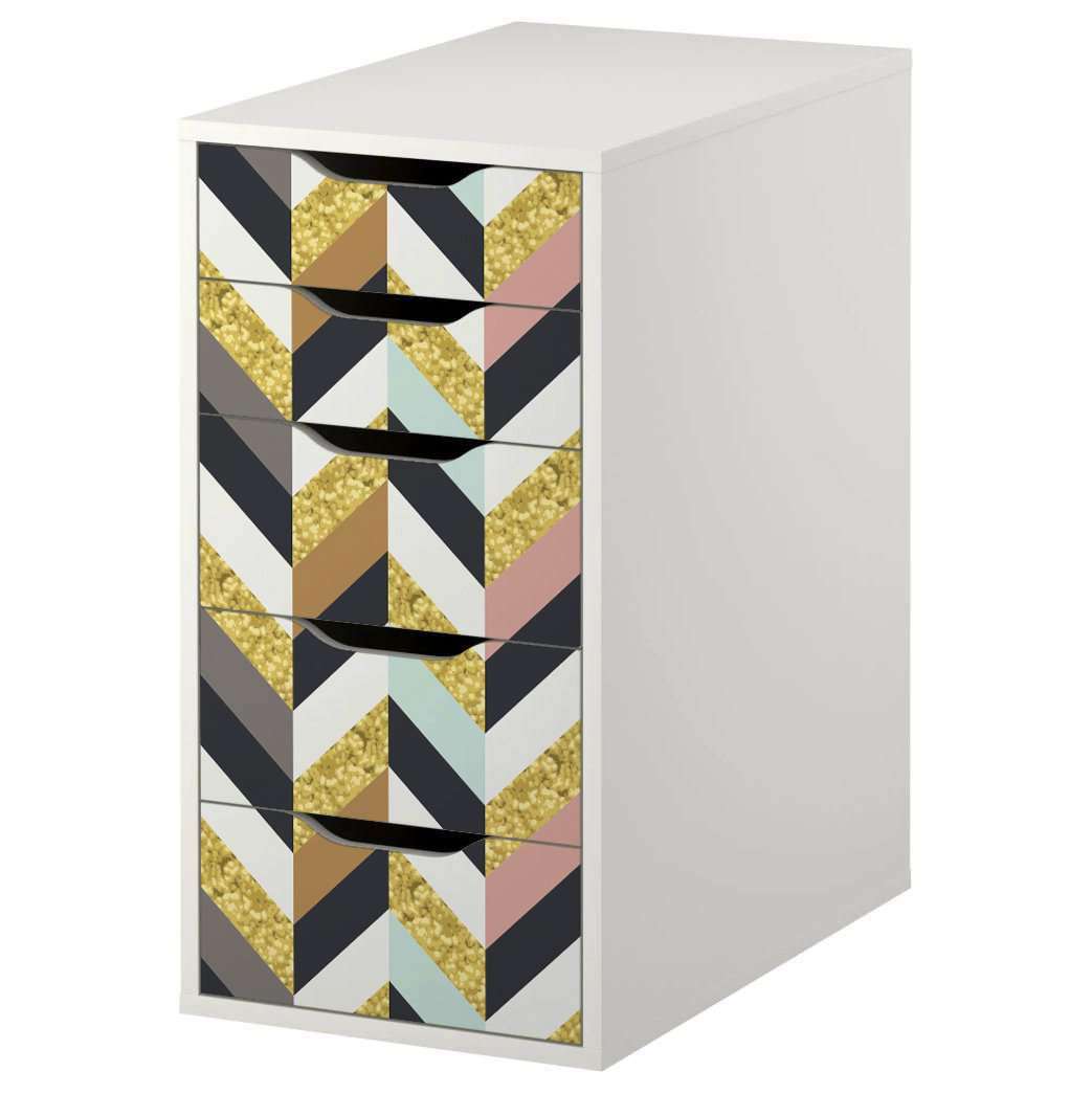 Herringbone Pattern Decal Set for IKEA Alex Drawer Unit – My Wonderful ...