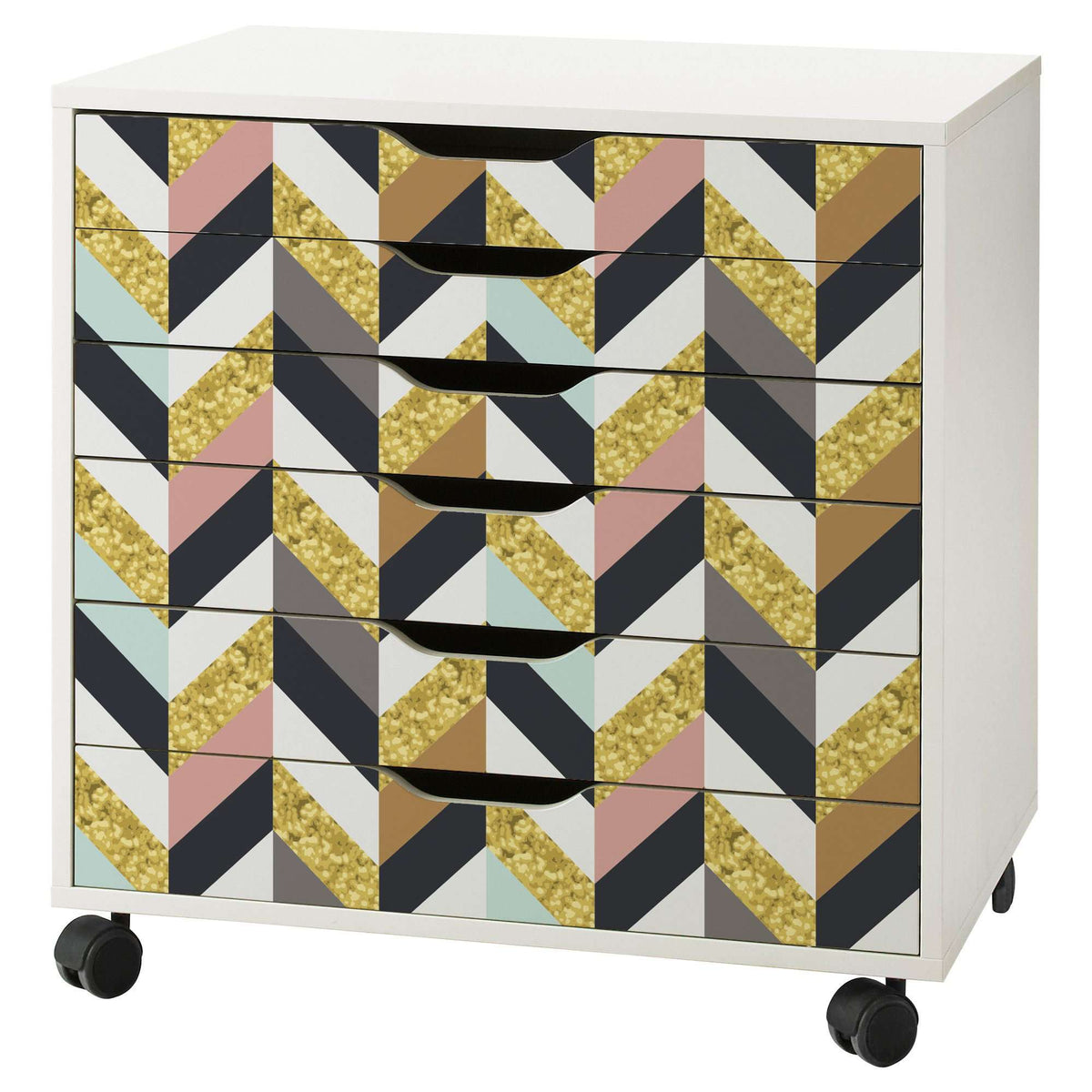 Herringbone Pattern Decal Set for IKEA Alex Drawer Unit – My Wonderful ...