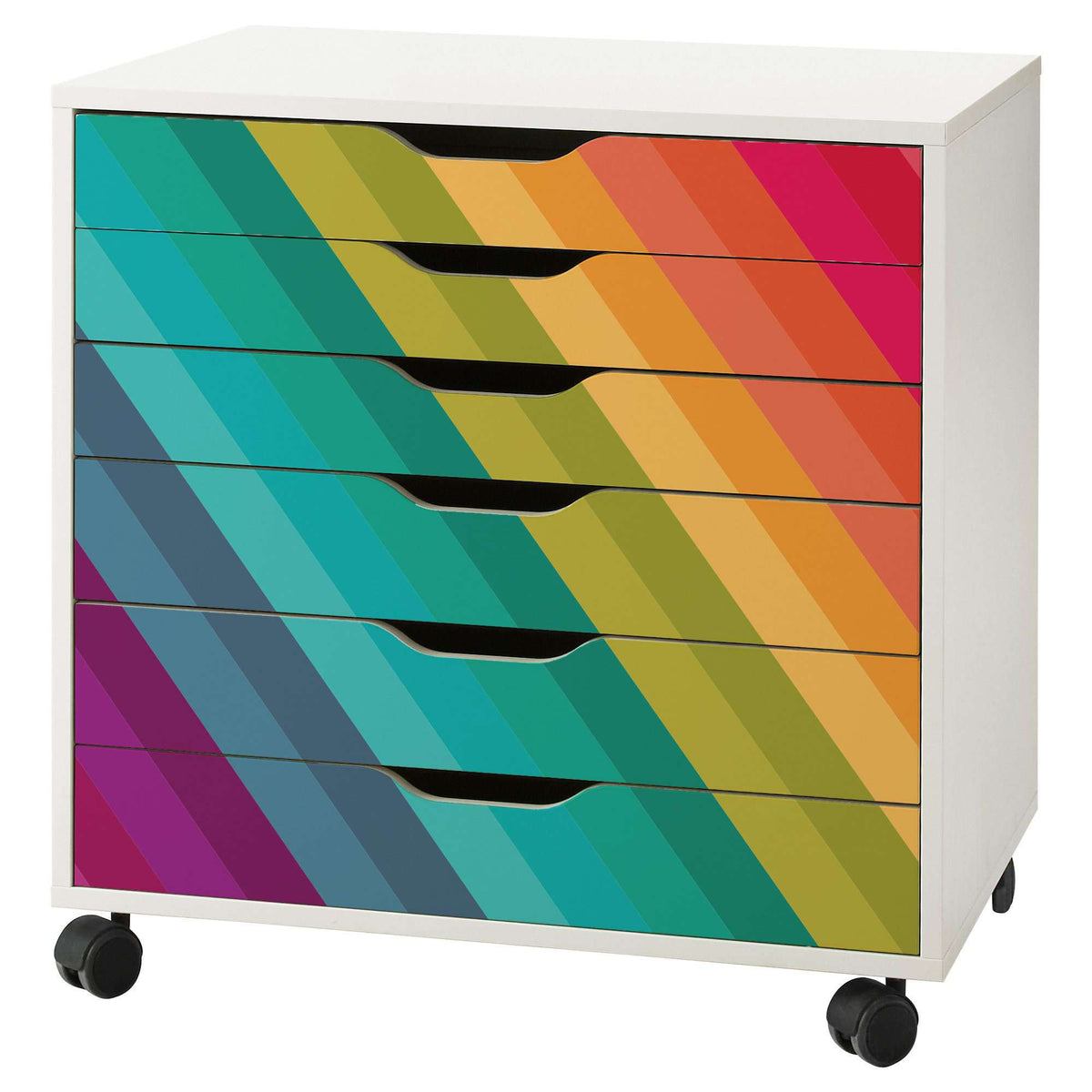 Rainbow Stripe Decal Set for IKEA Alex Drawer Unit – My Wonderful Walls