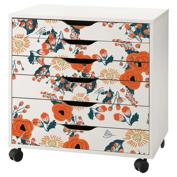 Vintage Floral Pattern Decal Set for IKEA Alex Drawer Unit – My ...