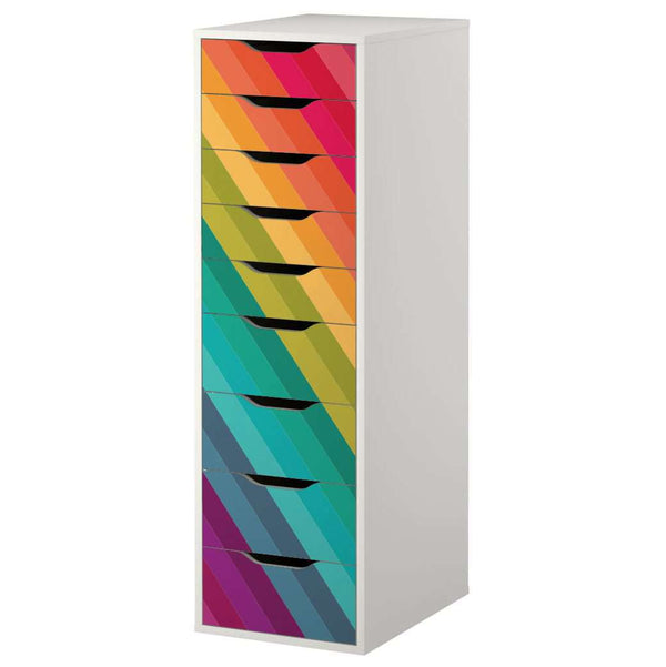 Rainbow Stripe Decal Set for IKEA Alex Drawer Unit – My Wonderful Walls