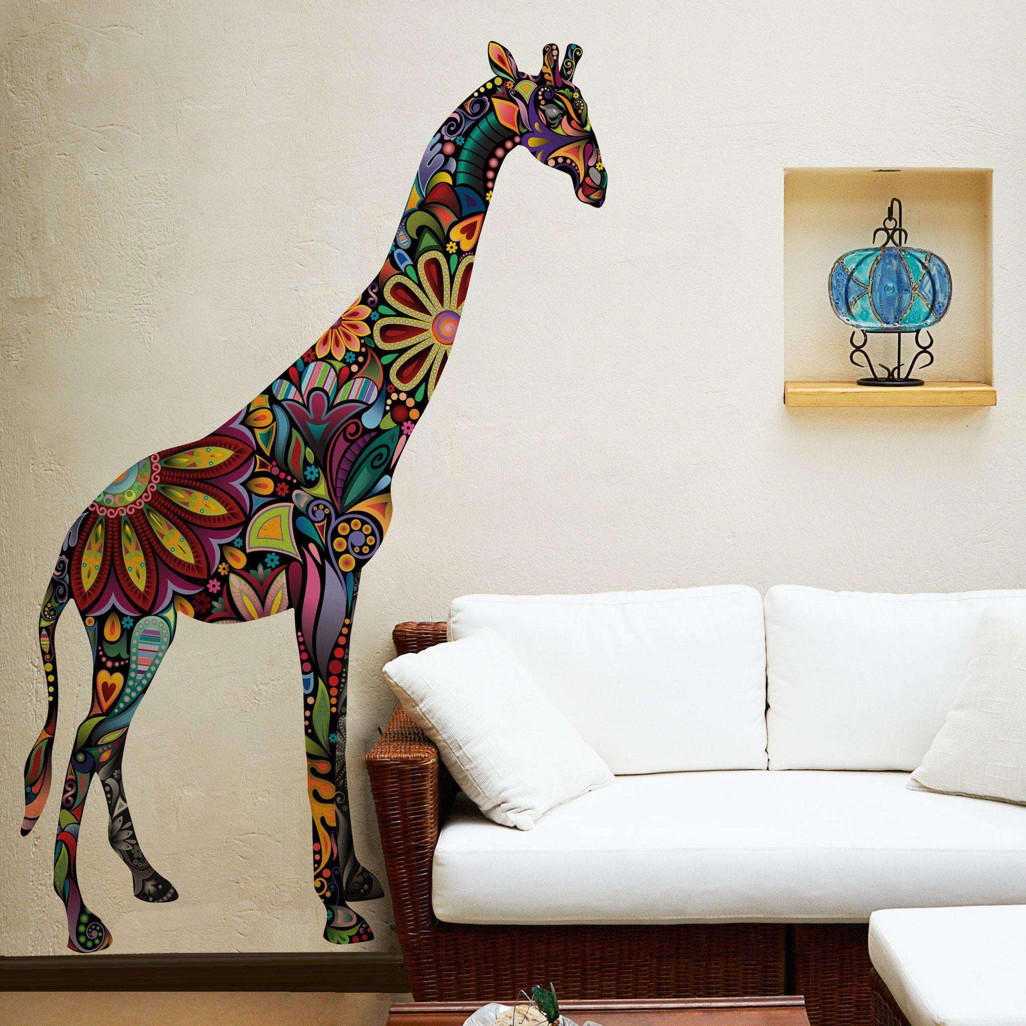 Giraffe decal, sold giraffe decor, giraffe decorations, giraffe wall decal, giraffe wall art, giraffe wall decor, giraffe wall sticker, D00423