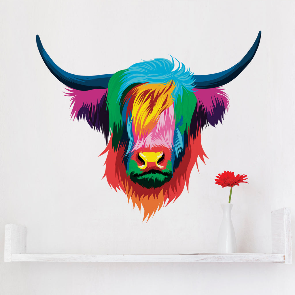 Highland Cow Wall Art - This Is Our Happy Place Inspirational