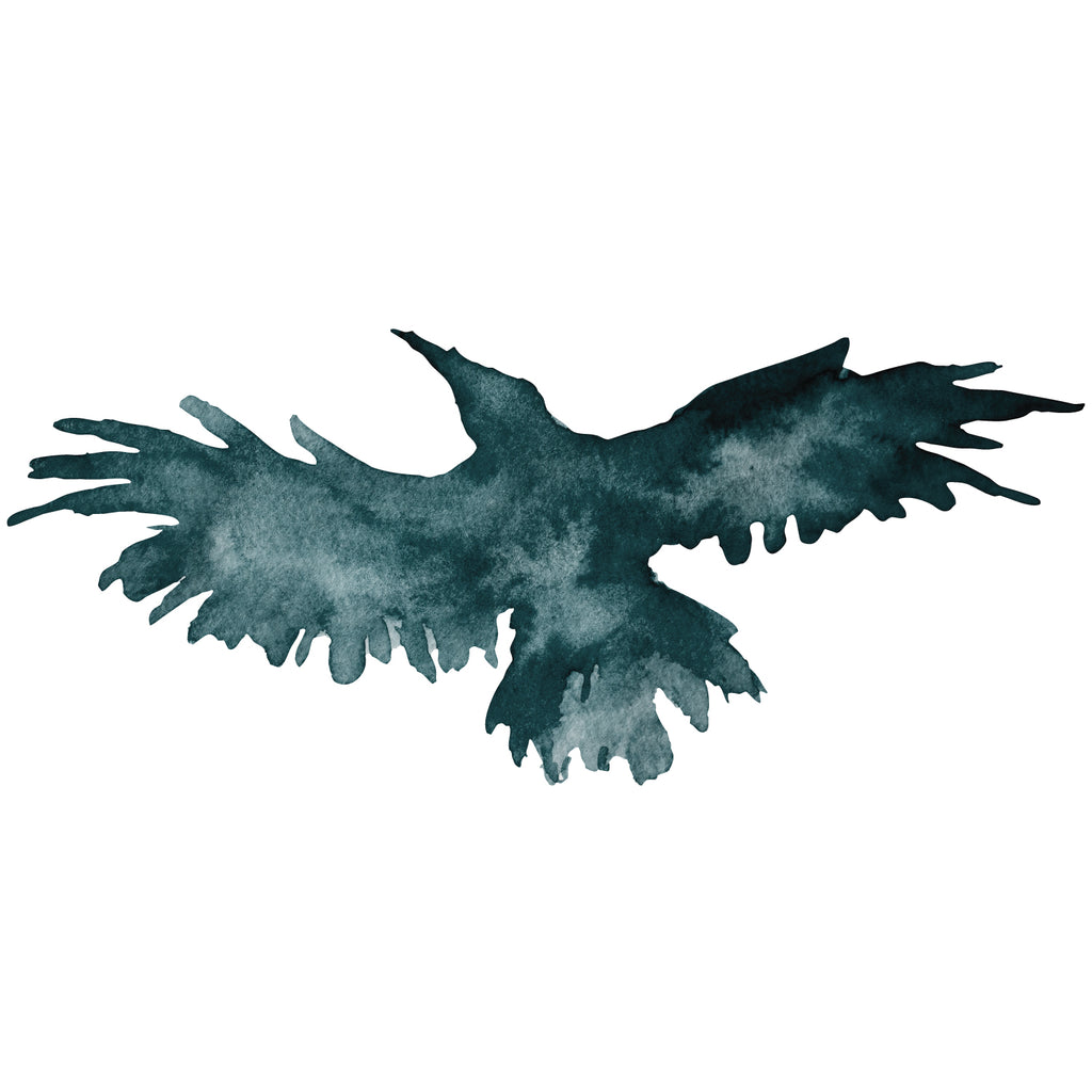 Raven Decals - Set of 4 Watercolor Ravens and Tree Branch – My ...